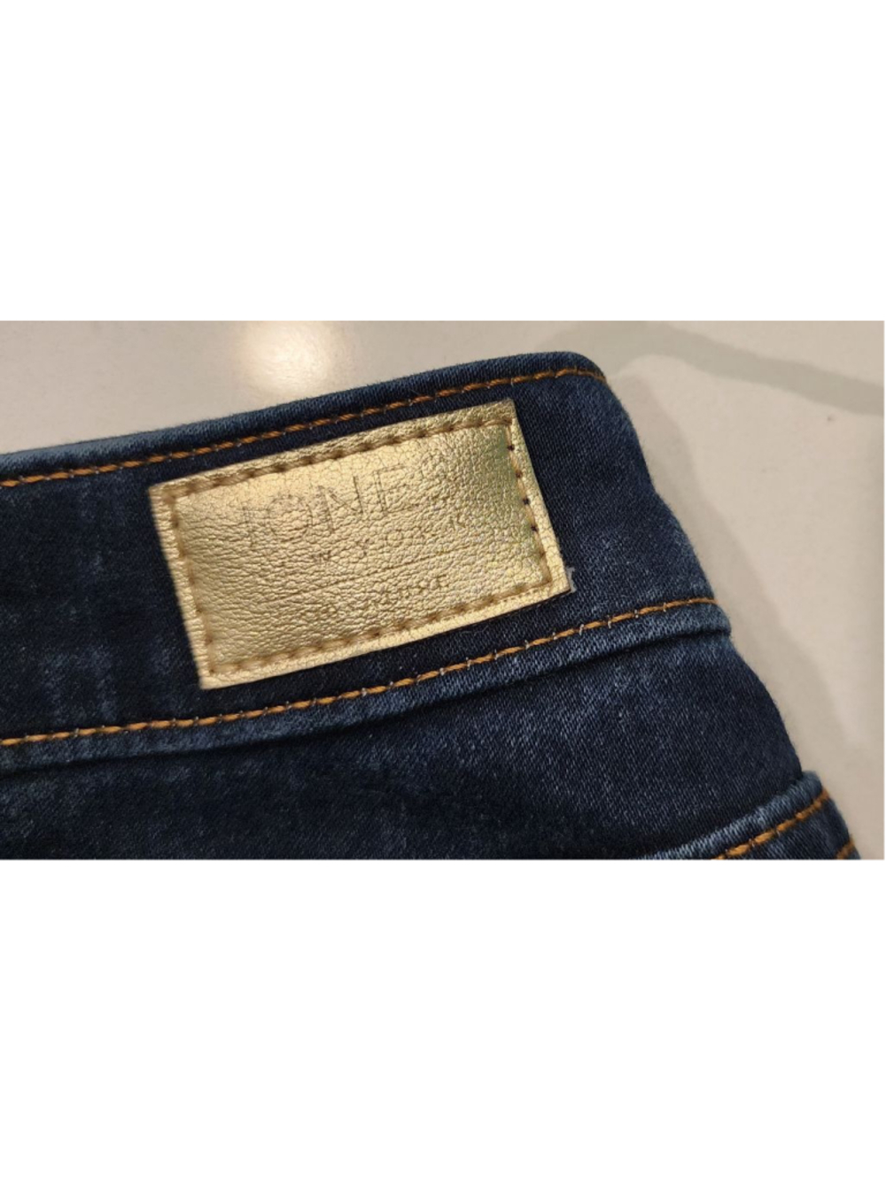 Jones New York Signature Lexington Wide Leg Jeans Women's Size 12 Dark Wash - Picture 5 of 13